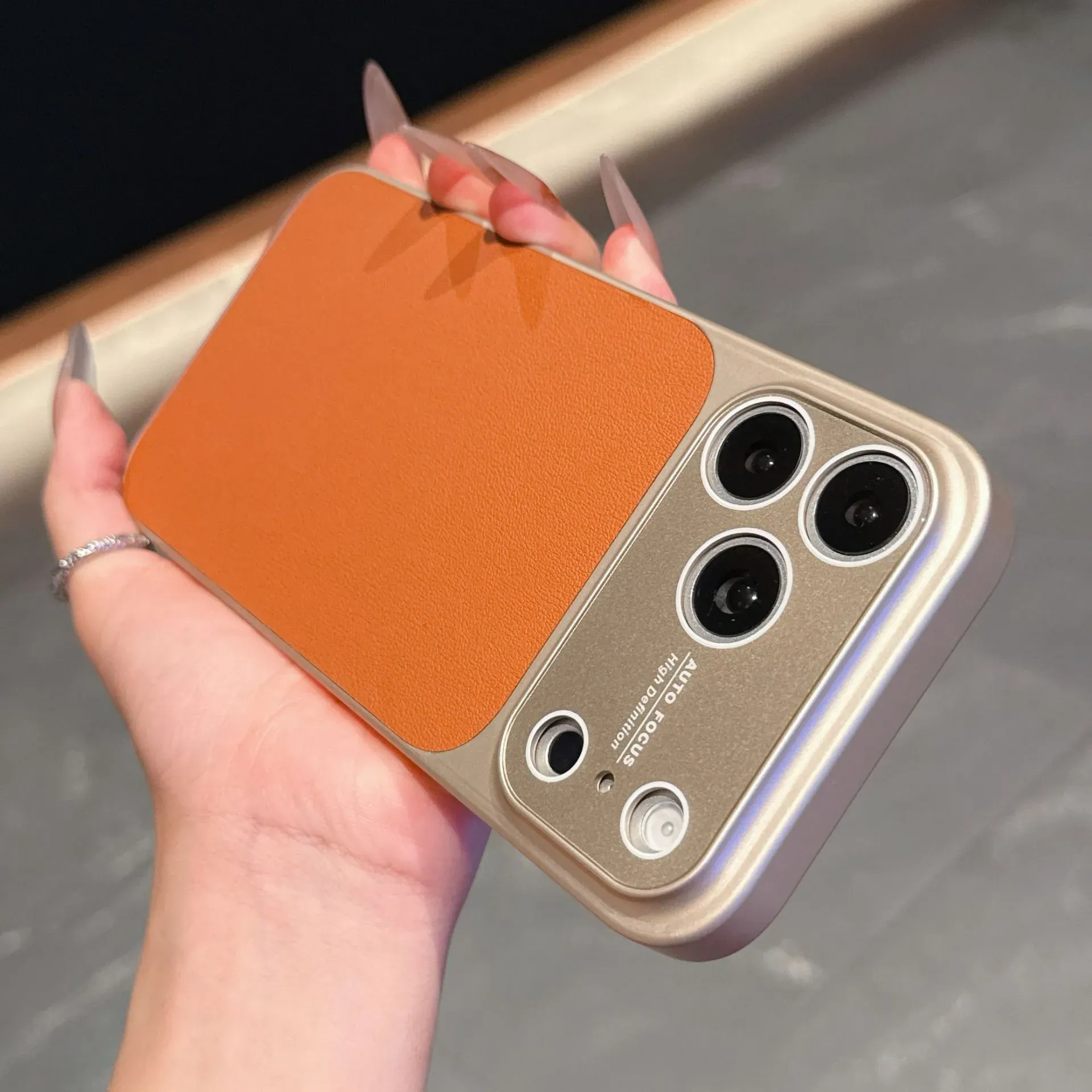 Large Camera Window Leather Case